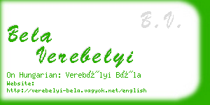 bela verebelyi business card